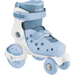 GLOBBER LEARNING SKATES – Quad-Skates für Kinder, verstellbar Gr.26-29, ABEC 9, blau