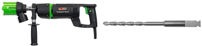 Set Eibenstock EHD 1500 Set Diamant-Trocken-Kernbohrmaschine + Eibenstock Zentrierbohrer für Staubabsaugung HB (Nutzlänge: 70 mm, 130 mm lang)