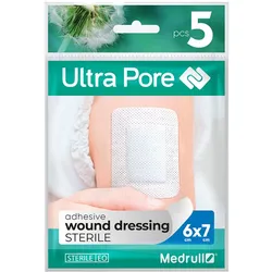 Ultra Pore Wundverband / Wundpflaster steril 6x7 cm, 5 St 5 St