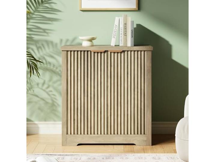 IDEALHOUSE Kommode Geriffeltes Sideboard Modernes Aus Holz Verstellbare Regale & Türen – Großzügiger Stauraum – Vielseitige Kommode für Esszimmer, Küche, Wohnzimmer, Flur oder Eingang