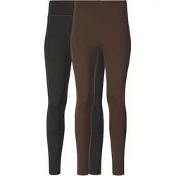 2er Pack Athlecia Blossom Leggings Damen 1294 - chocolate torte 34
