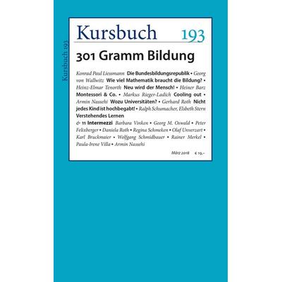 Kursbuch 193, Taschenbuch von , Kursbuch, 978-3-96196-002-6