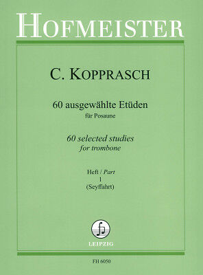 Friedrich Hofmeister Verlag Kopprasch 60 Etüden Posaune 1