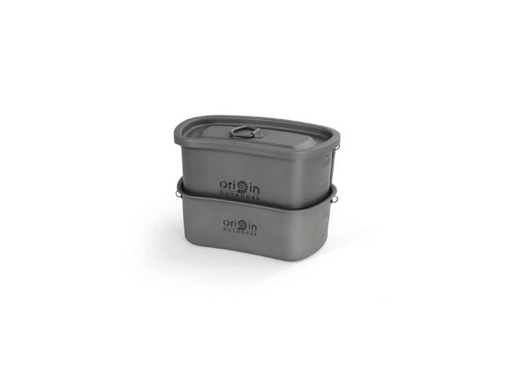 Origin Outdoors Topf-Set Leichtes Titan Camping Topfset 2-tlg – Kochen & Braten Outdoor, (2-tlg)