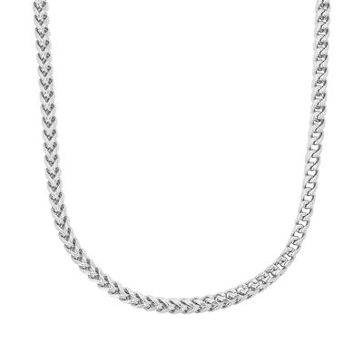 Kette ohne Anhänger TOM TAILOR "Schmuck Geschenk Edelstahl Fuchsschwanzkettenglieder", edelstahlfarben, Halsketten, Herren, Edelstahl, L: 55 B: 4,9mm, B:4,9mm
