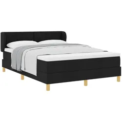 vidaXL, Boxspringbett, Boxspringbett Mit Matratze Stoff Schwarz (140 x 200 cm)