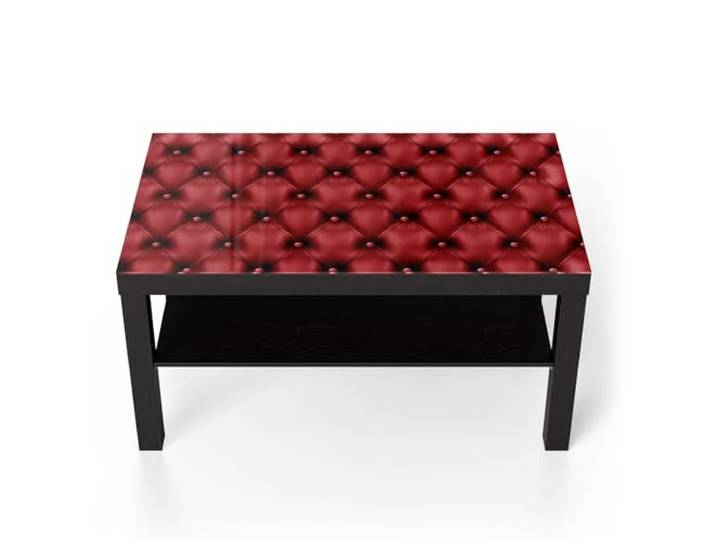 DEQORI Glastisch schwarz groß 90x50 cm Motiv Rote Eleganz ausgefallener Beistelltisch aus Glas Hochglanz Couchtisch fürs Wohnzimmer moderner Couch Tisch mit Design