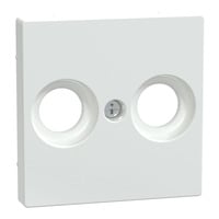 Zentralplatte Antennendose für Koaxial-Antennensteckdosen Unterputz glänzend weiß (glänzend), Retail