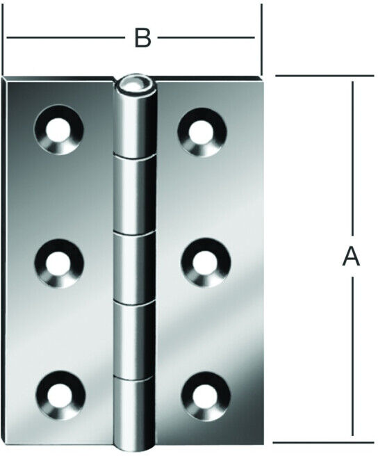 VORMANN Charnière de porte demi-largeur L72xH100mm, galvanisée roulée (000502100Z)