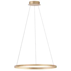 Pendellampe Hängeleuchte Wohnzimmerlampe dimmbar Ring Design messing LED H 120cm