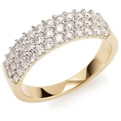 DIAMOUR Ring, 37 Brillanten zus. ca. 0,75ct feines Weiß/Lupenrein Gold 585