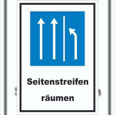 HB-Druck Aufkleber Seitenstreifen räumen A0 (841x1189mm)