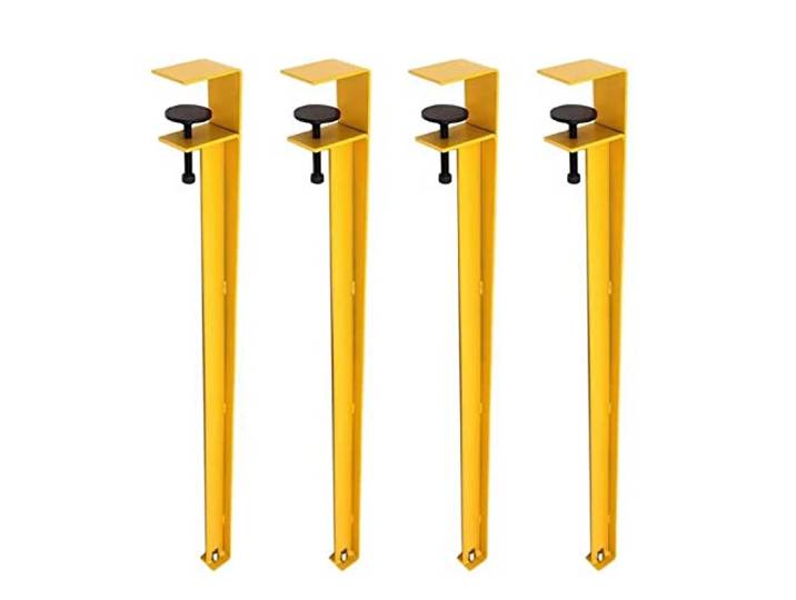 JGHITROME Möbelbeine, Möbelstützfüße, F-förmig, zum Klemmen, verstellbare Tischbeine, Frühstücksbarbeine, Arbeitsplattenstützbein (Hellblau, 71 cm)