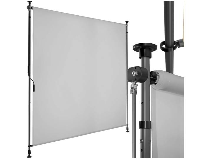 Klemmmarkise Taija mit Handkurbel - 150 x 310 cm, hellgrau