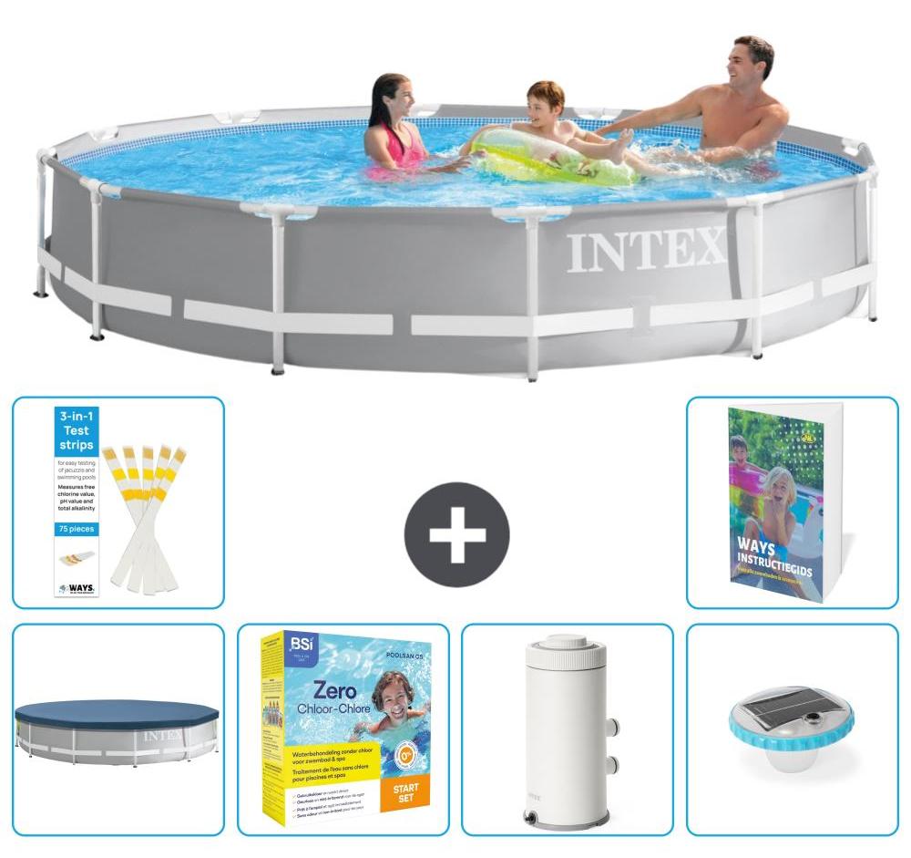 Prism Frame Pool Rund - 366x76 cm - 5-teilig S32