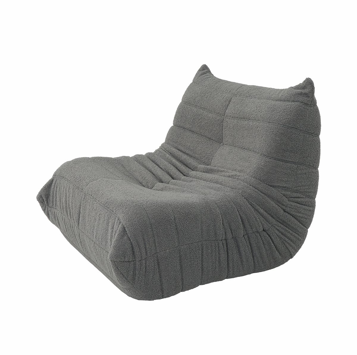 Creatorally Cloud Velvet eenpersoons vloerlounge stoel - grijs