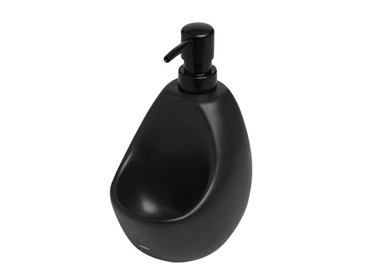Umbra Joey Zeeppomp Zeepdispenser, Keramiek met sponshouder, Zwart