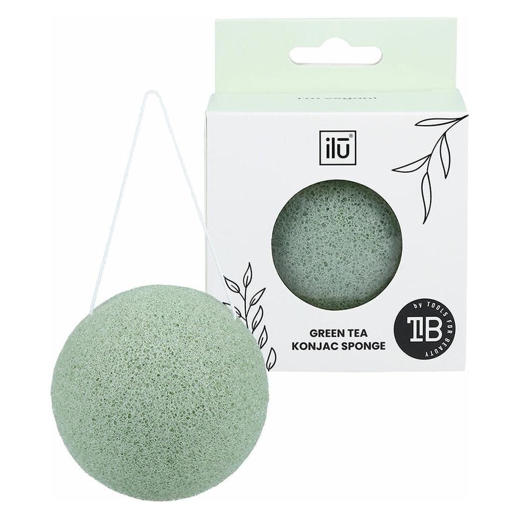 Tools for Beauty T4B Ilu Konjac Makeup Sponge with Cord - Green (0000080160)