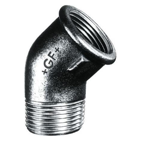 Georg Fischer 45° Bogen schwarz, 1/2" (770121104)