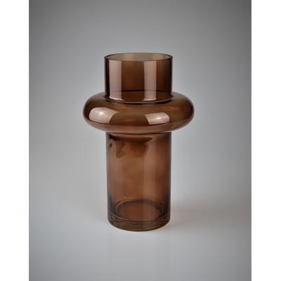 Dekovase AM DESIGN "aus Glas", braun, B:16cm H:20cm, Glas, Vasen, 2er Set, BxH: 16x20 cm