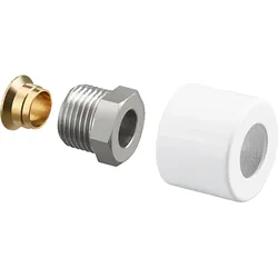Oventrop Klemmringverschraubungs Set 1169193 1-fach, 1/2" x 15 mm, weiss