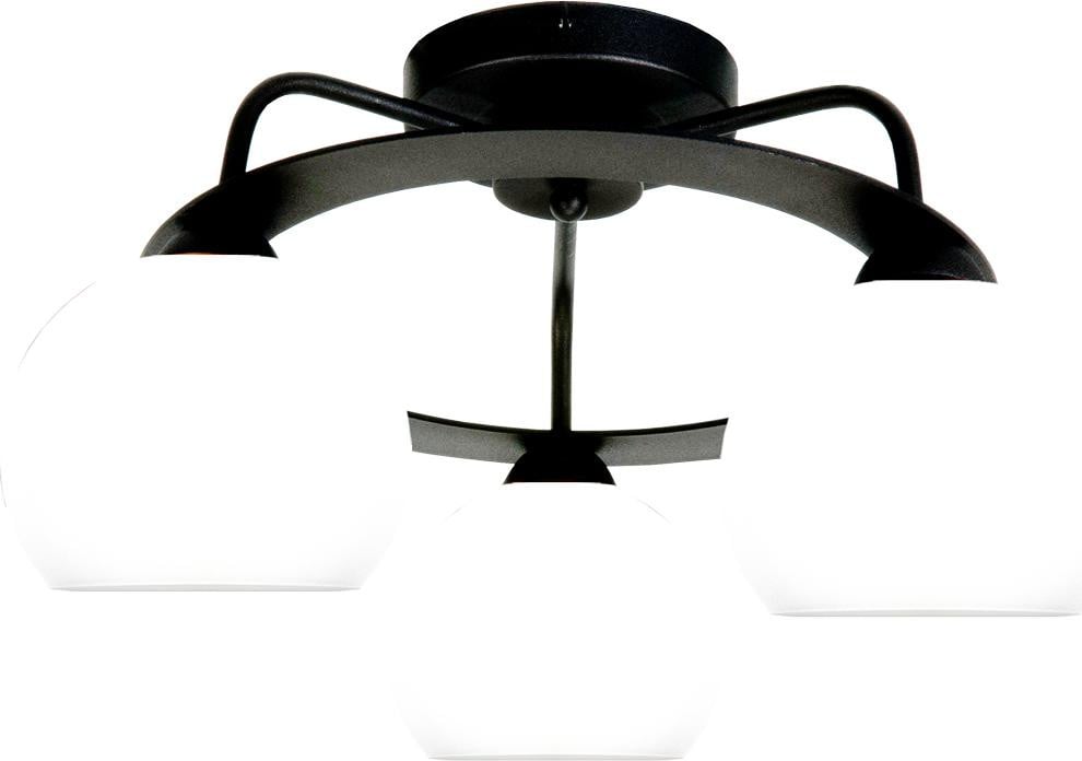 Edylit Plafondlamp VIOLETTA 14-152 met witte lampenkap en zwart frame