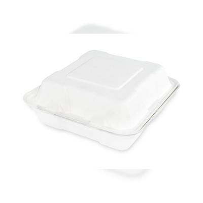 Plock GmbH Menüklappbox Sobsy (ungeteilt) aus Zuckerrohr - 200 Boxen - 100% kompostierbar