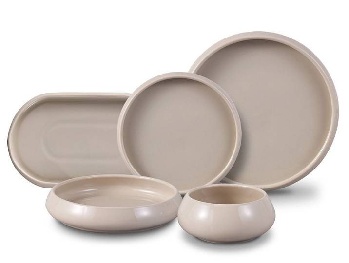 EmirtexHome Geschirr-Set Bondy Geschirrset – 25-teilig für 6 Personen, Porzellan