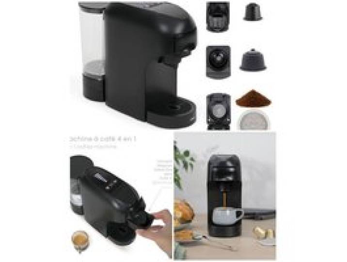 Cafetière Expresso MULTI-CAPSULES - LIVOO - 4 en 1 - 20 Bars - 1400W - Compatible Nespresso/Dolce Gusto