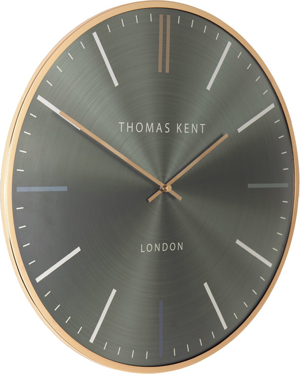 Thomas Kent Ronde Klok Oyster - 65 cm - Avocado groen met goud