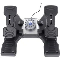 Logitech G Saitek Pro Flight Rudder Pedals (PC), Gaming Controller, Schwarz, Silber