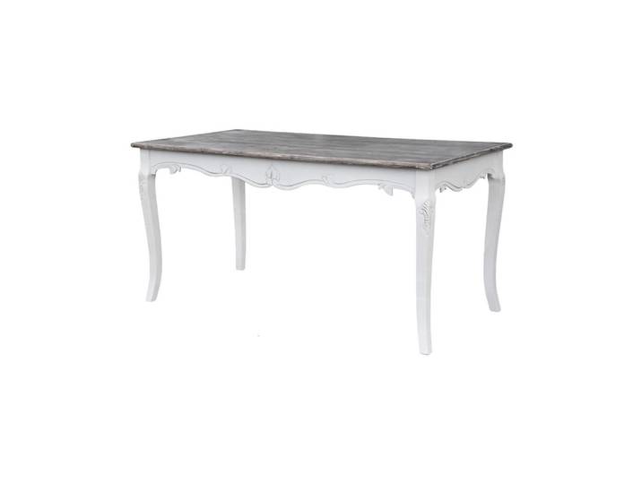 Furnlux Esstisch Rimini White Weiß 160x80x78 cm, Holz, 160x78x80 cm, Esszimmer, Esstische