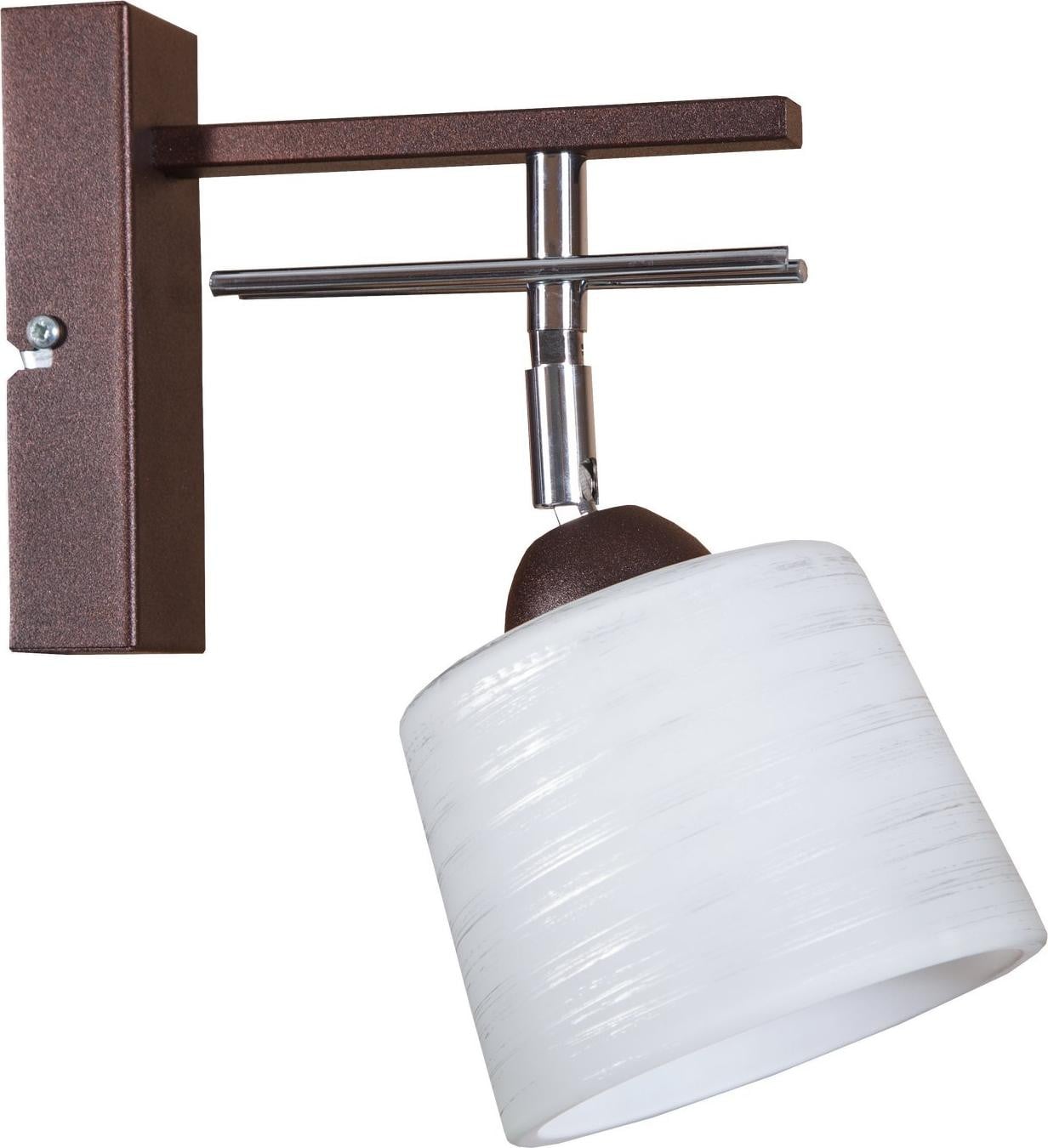 Licht Zuhause LED Wandlamp met glazen lampenkap en metalen behuizing en E27 fitting
