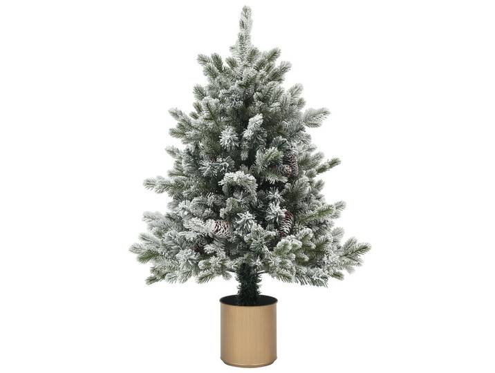 Homcom Künstlicher Weihnachtsbaum, 100 cm Christbaum mit 130 Spitzen, flammenhemmend, Grün, Kunststoff, 100 cm, Dekoration, Weihnachtsdekoration, Christbaum & Zubehör