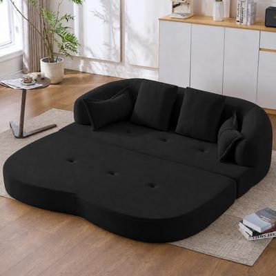 Dovelina 2-in-1 Foldable Sofa Bed Black