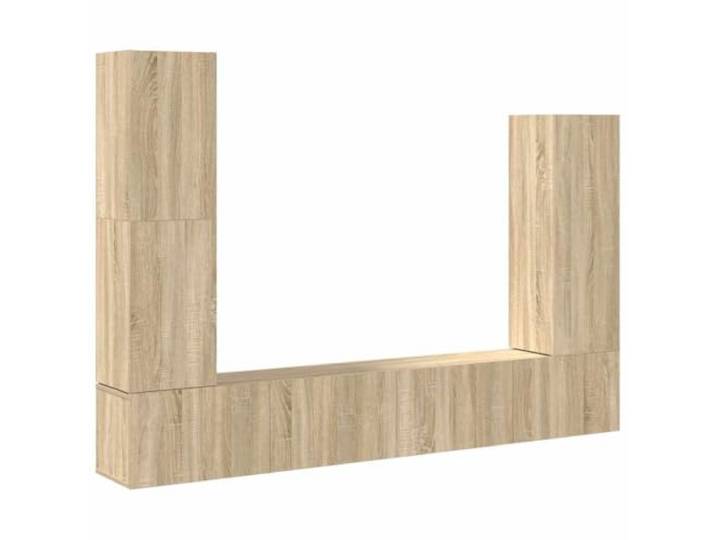 Roanoer 4-TLG. TV-Schrank-Set Hängend Sonoma-Eiche Holzwerkstoff Platzsparende Wand-Board-Kombination für Wohnzimmer und Schlafzimmer mit viel Stauraum für Mediengeräte.