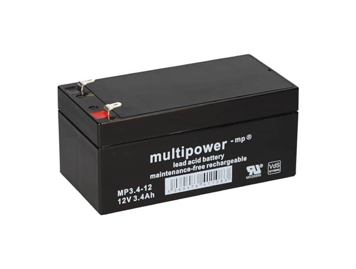Multipower MP3.4-12 12 Volt 3400 mAh batterij