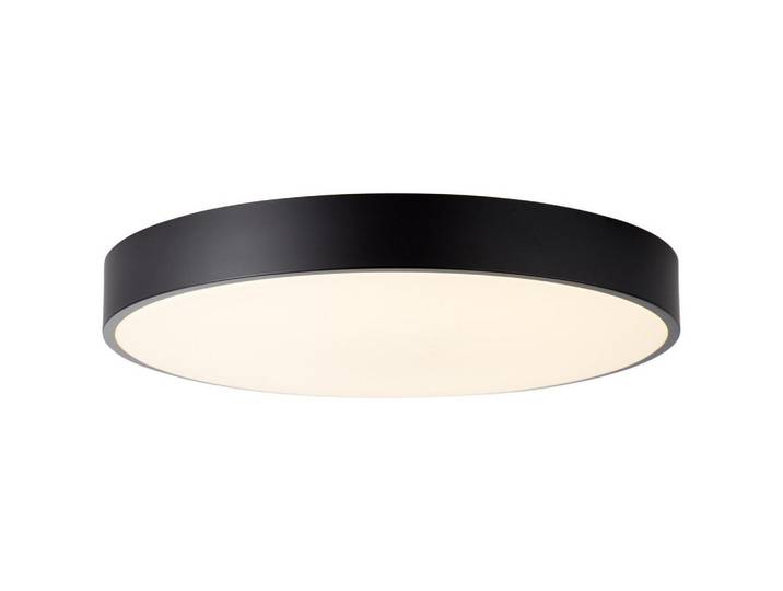 Brilliant Deckenleuchte Slimline G97014/76, Schwarz, Metall, LED integrated, 49x8.5x49 cm, Lampen & Leuchten, Innenbeleuchtung, Deckenleuchten, Deckenleuchten