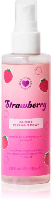 I Heart Revolution Strawberry Glow Fixing Spray brightening setting spray shade Strawberry 100 ml