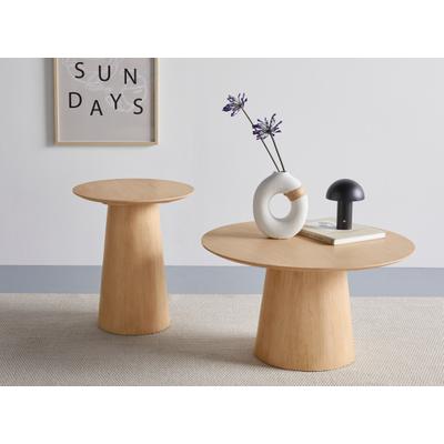 Beistelltisch S.OLIVER "Hemmon", beige (naturfarben), B:50cm H:58cm T:50cm, Tische, Beistelltisch, mit massivem Eschenfuß, edler Echtholzplatte, Durchmesser 50 cm