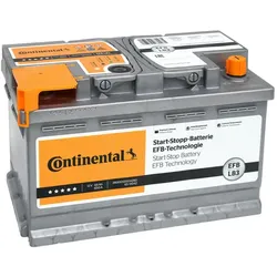 Autobatterie CONTINENTAL LB3 12V 65Ah 650A B13 EFB Batterie 2800012004280