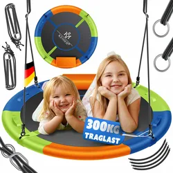 KESSER® Nestschaukel Tellerschaukel Hängeschaukel Rundschaukel Schaukel verstellbar Garten-Schaukel Kinderschaukel Indoor - Outdoor-Schaukel für Kinder & Erwachsene