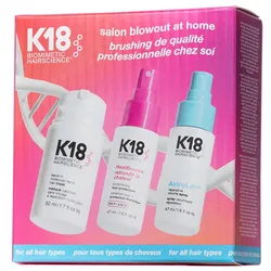144ml K18 Biomimetic Hairscience Blowout at Home Set (Maske 50ml + Hitzeschutzspray 47ml + Volumenspray 47ml)