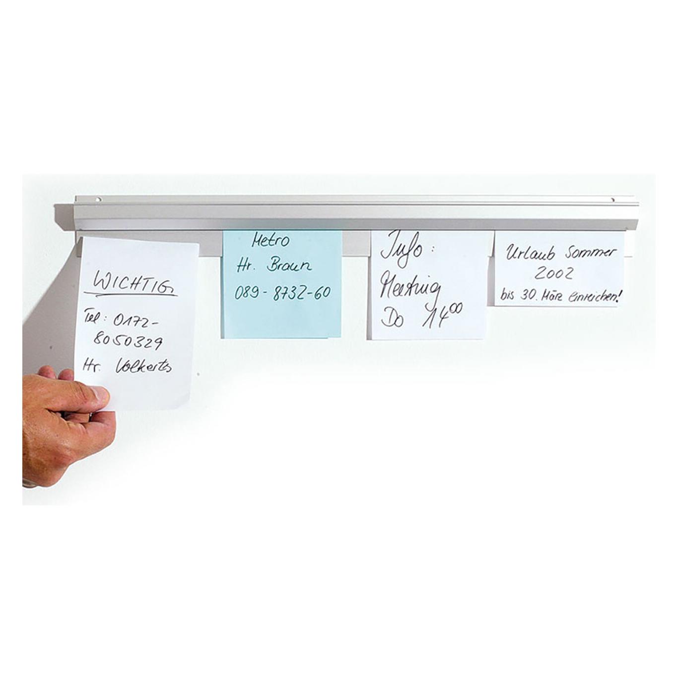 Catch-Ball Catchball Infoboard Klemmleiste 100,0 cm weiss selbstklebend, Wandmontage (632101)