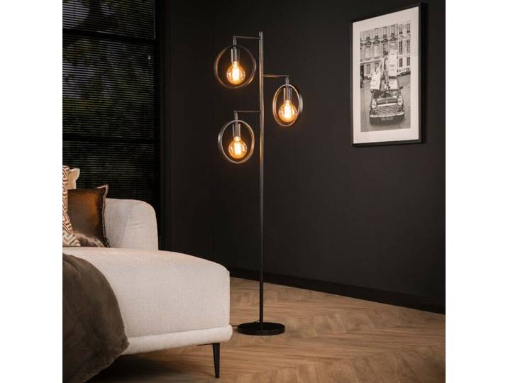 Liadomo Stehleuchte Apic Charcoal-Finish, Wohnzimmerbeleuchtung