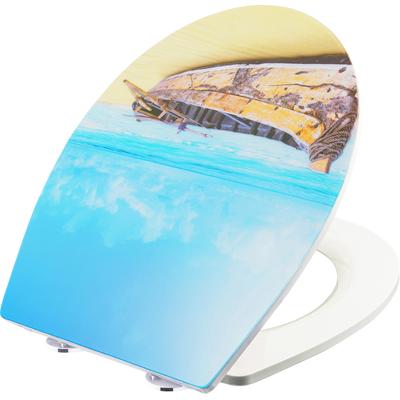 WC-Sitz CORNAT "Journey", blau (bunt), Duroplast, WC-Sitze, hohe Belastbarkeit bis 300kg