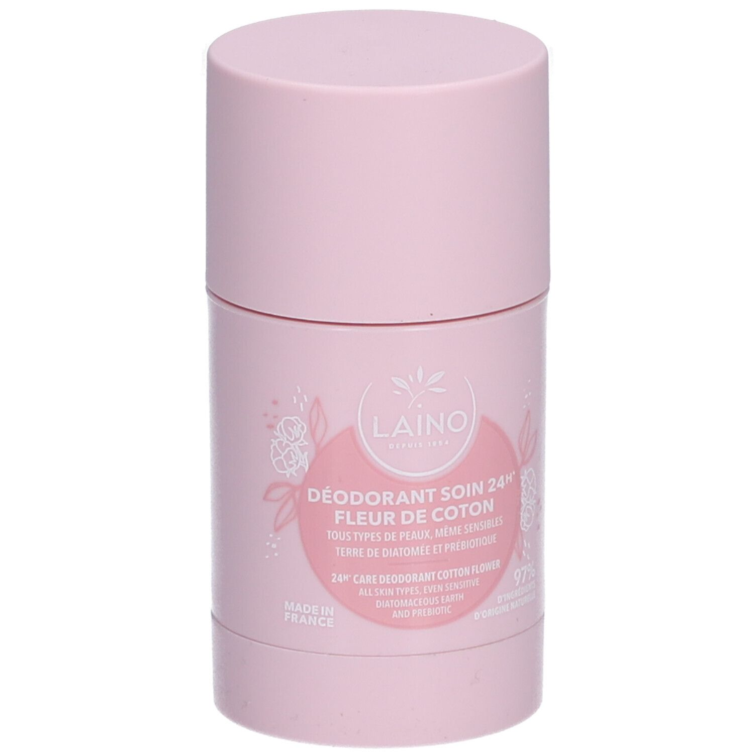 Laino deo solide fleur de coton stick 60g 60 g Stifte