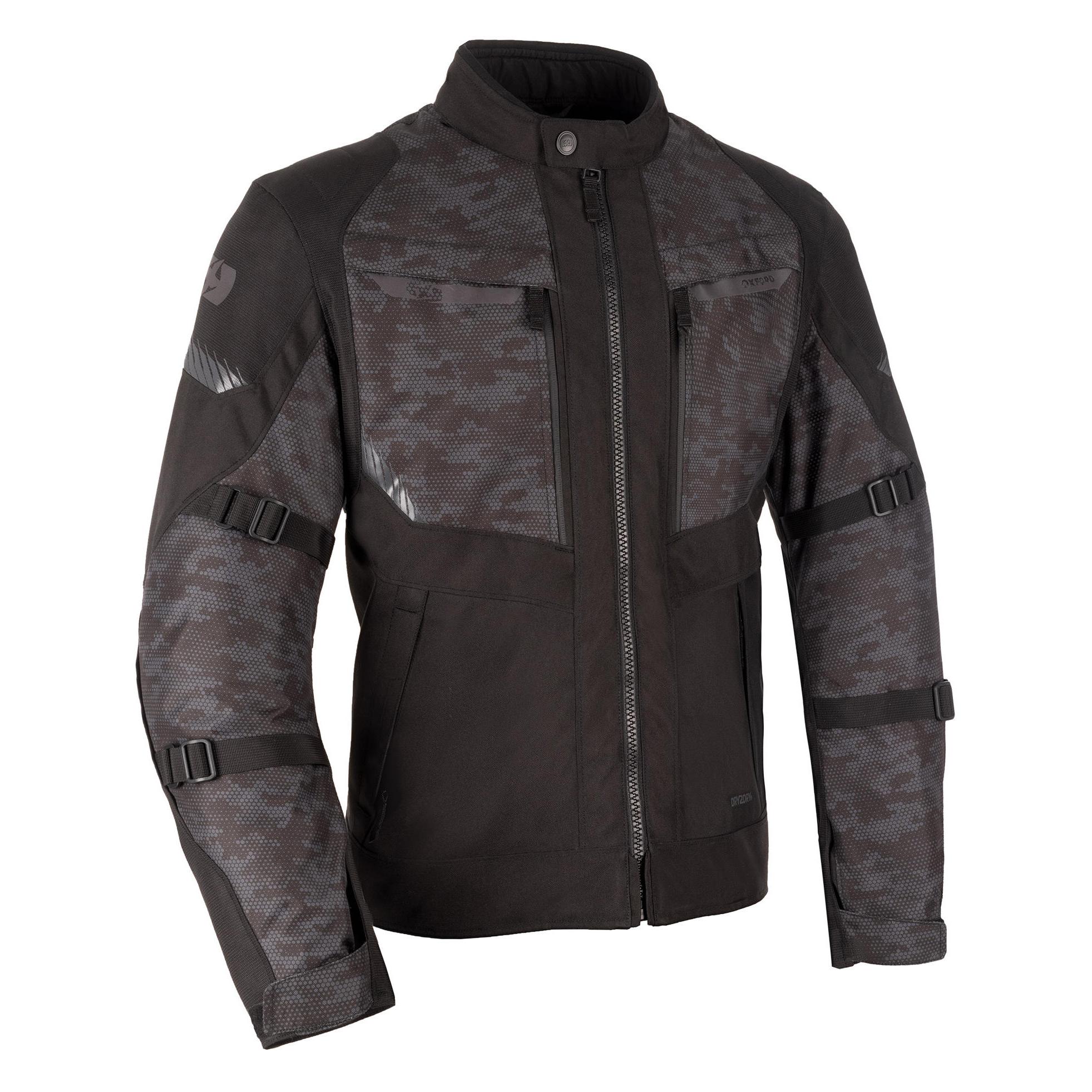 Oxford Herren Motorcycle Jacket Toronto 1.0 Dry2Dry Motorradjacke, Schwarz/Camoufalge, 4XL (Herren, 4XL) (TM2410014XL)