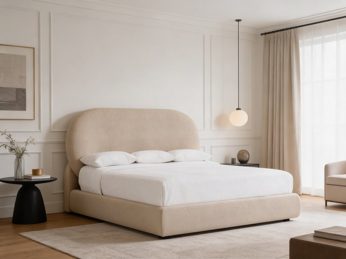 Aurevra Beige Boxspring Koningstijl – Luxe Modern Design Bed – B/D: 160 x 200 cm