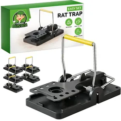 VerminBuster Rattenfalle 6-teilig - Rattenklammer - Rattenfalle - Rattenfallen für den Innen- und Außenbereich - Professionelle Rattenklammern